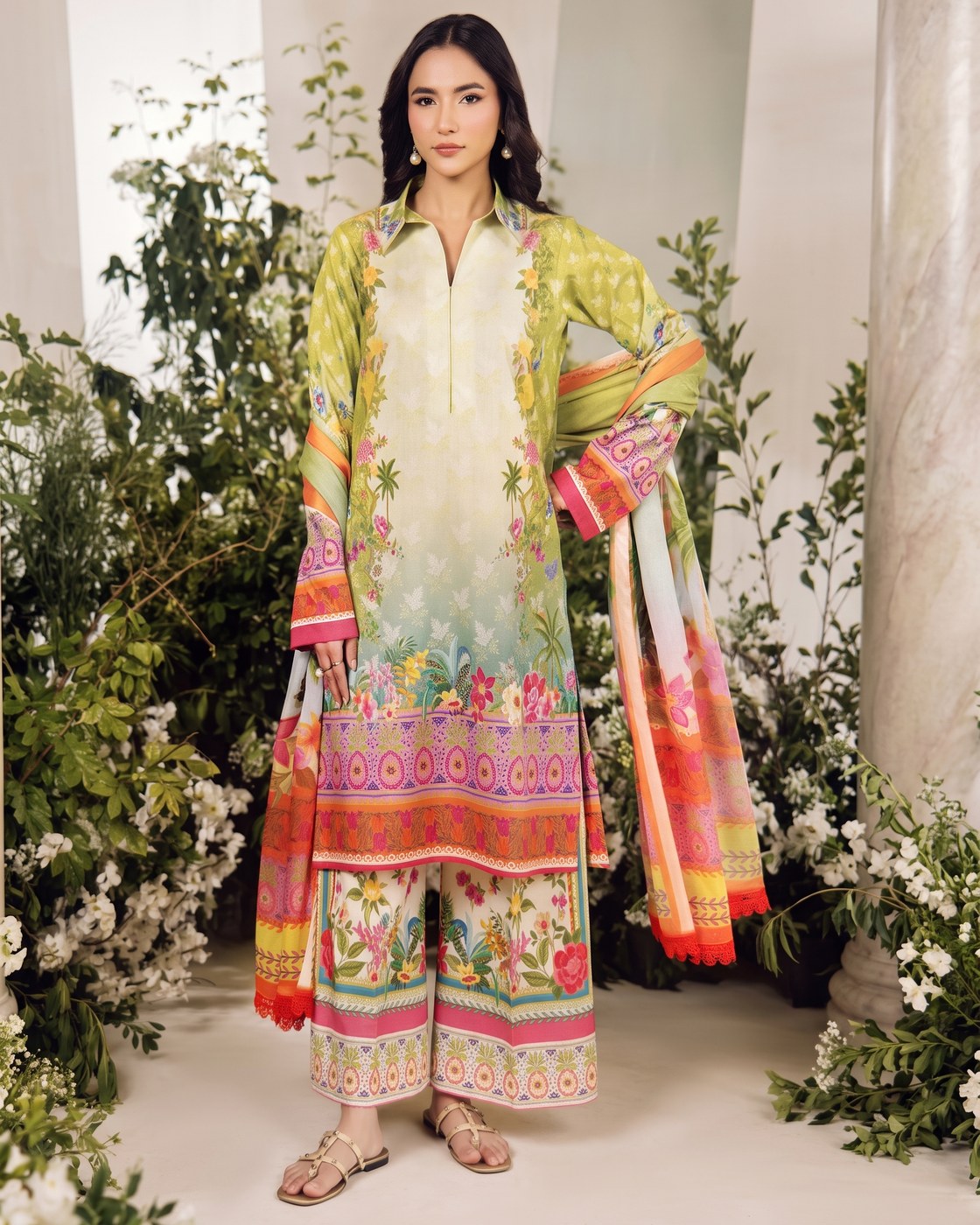 Rajbari Amal unstitched lawn suit