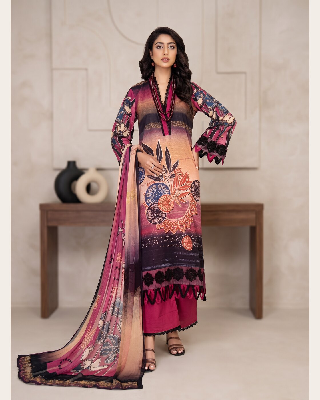 Aalaya Rang e Ronak D-08 · 3 Piece Unstitched Lawn