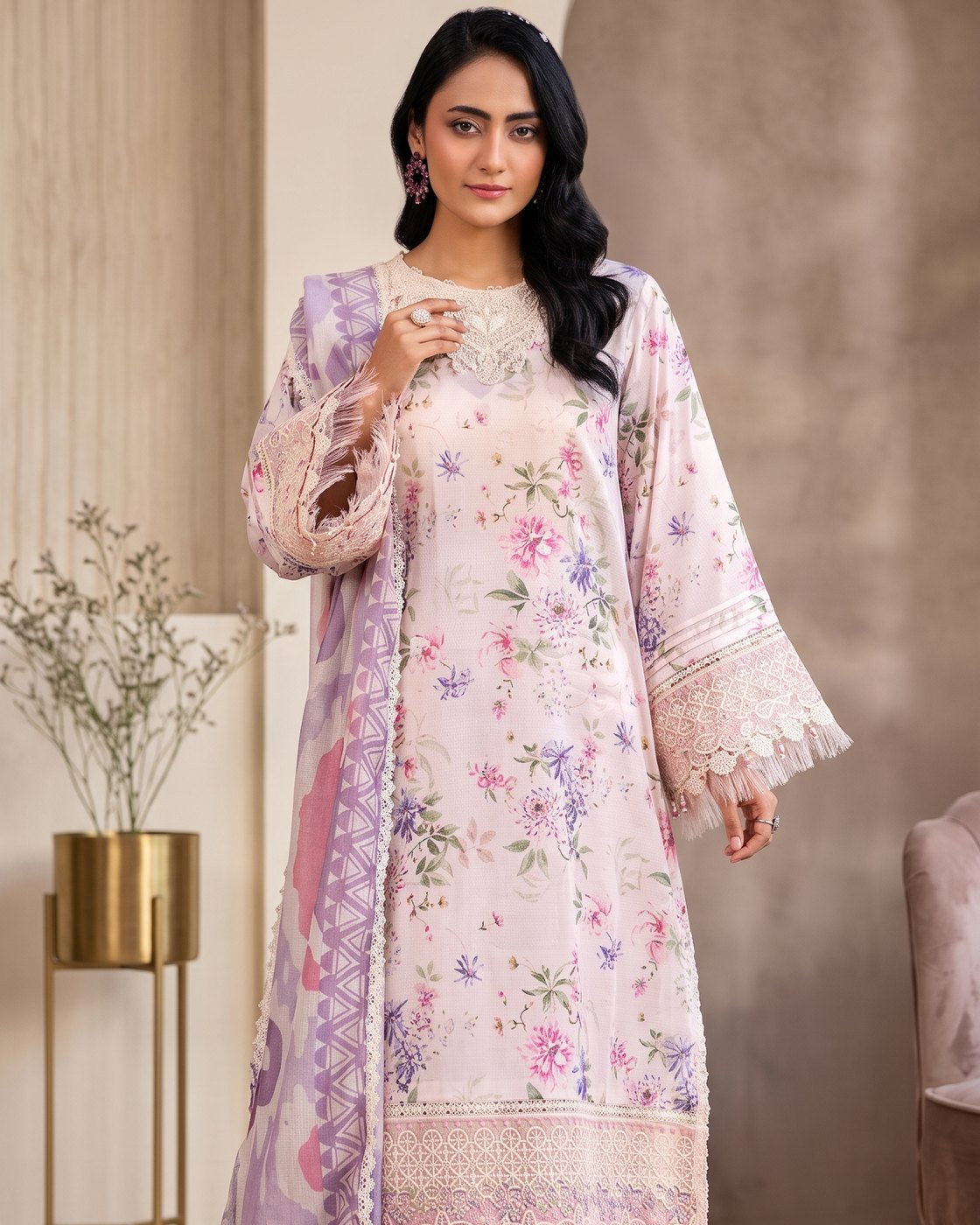 Adan's Libas Prints Chapter-01 D-05 · 3 Piece Unstitched Lawn