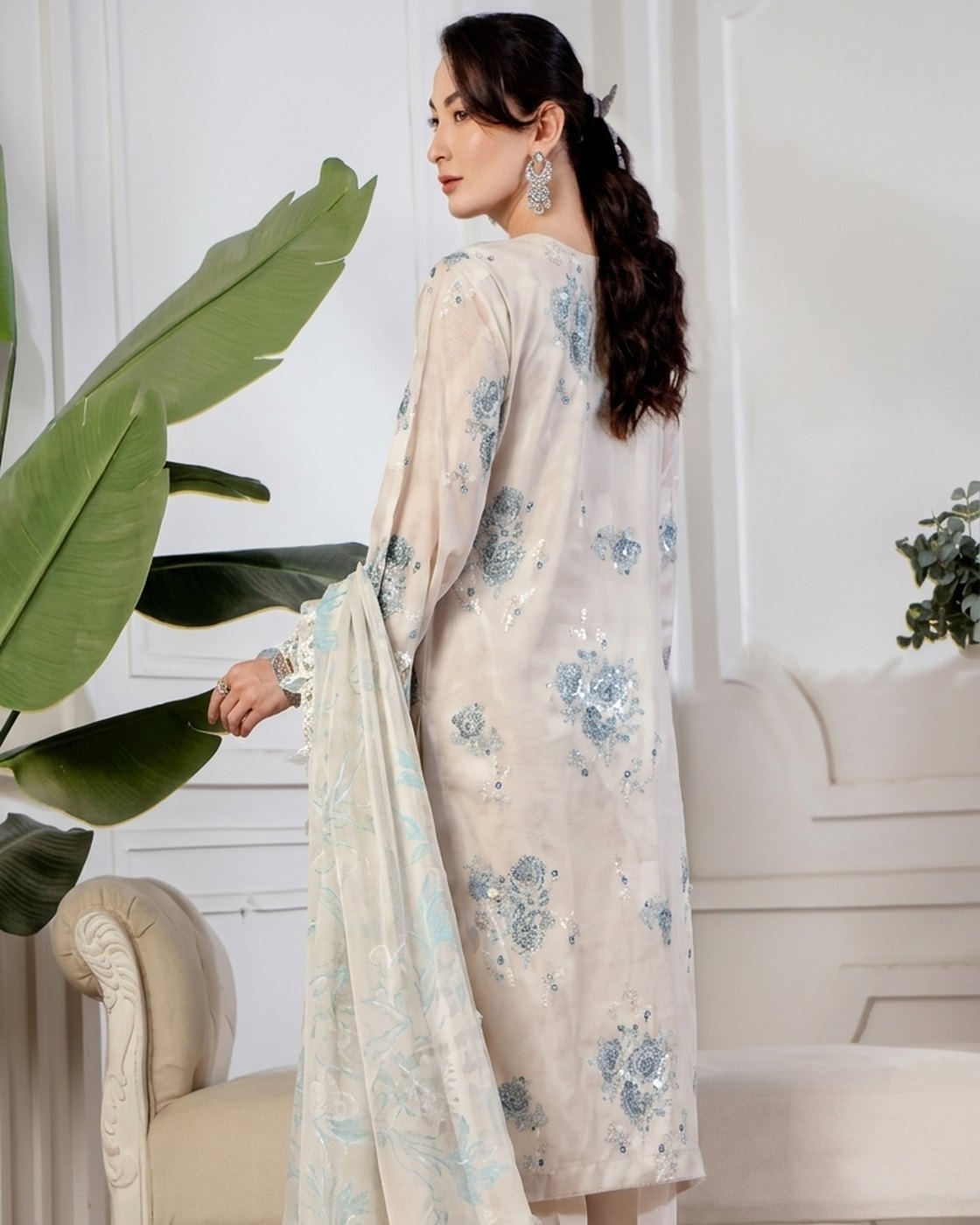 Alzohaib Applique Kari Design #12 · 3 Piece Unstitched