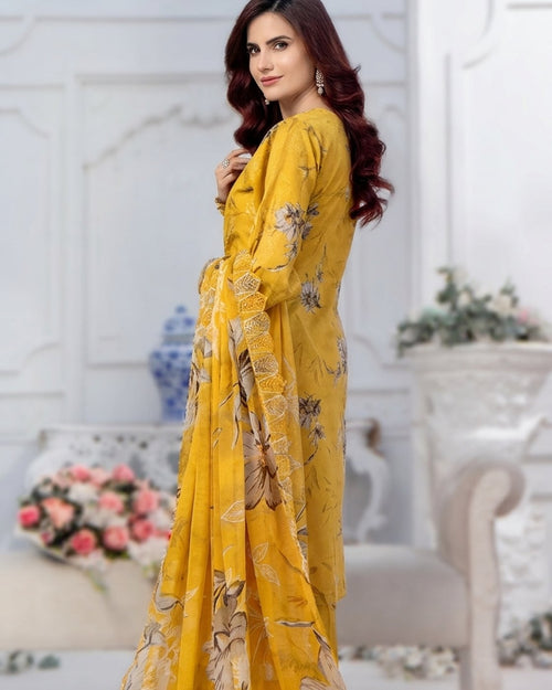 Alzohaib Applique Kari Design #5 · 3 Piece Unstitched