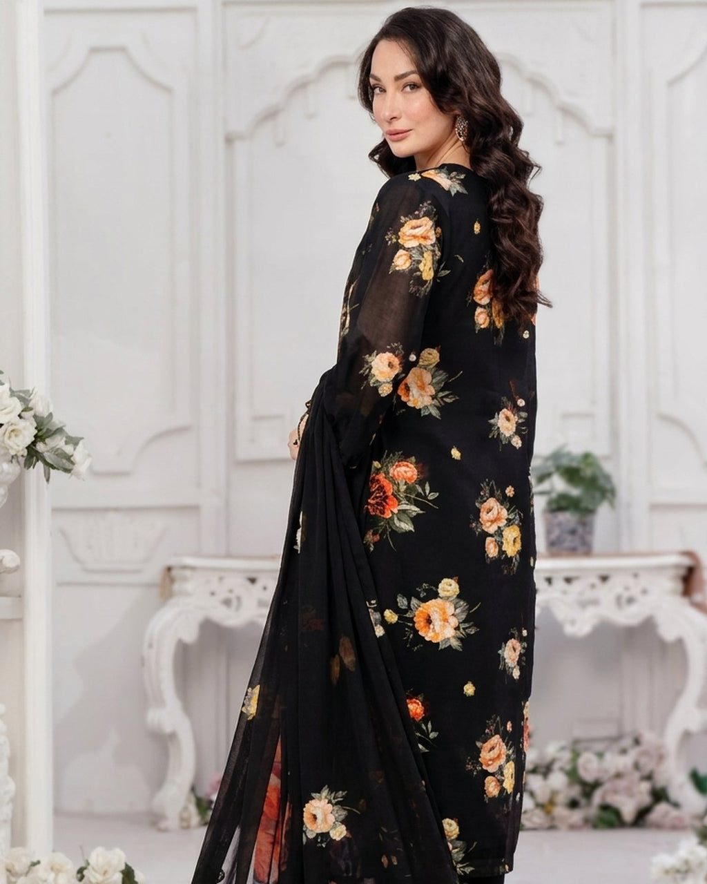Alzohaib Applique Kari Design #6 · 3 Piece Unstitched