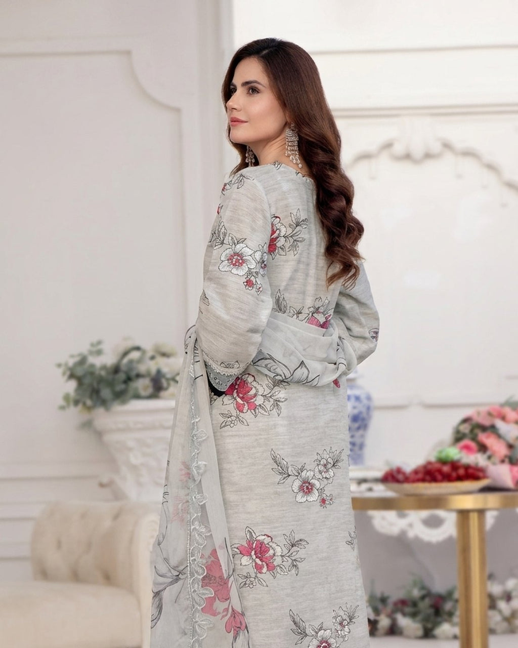 Alzohaib Applique Kari Design #7 · 3 Piece Unstitched