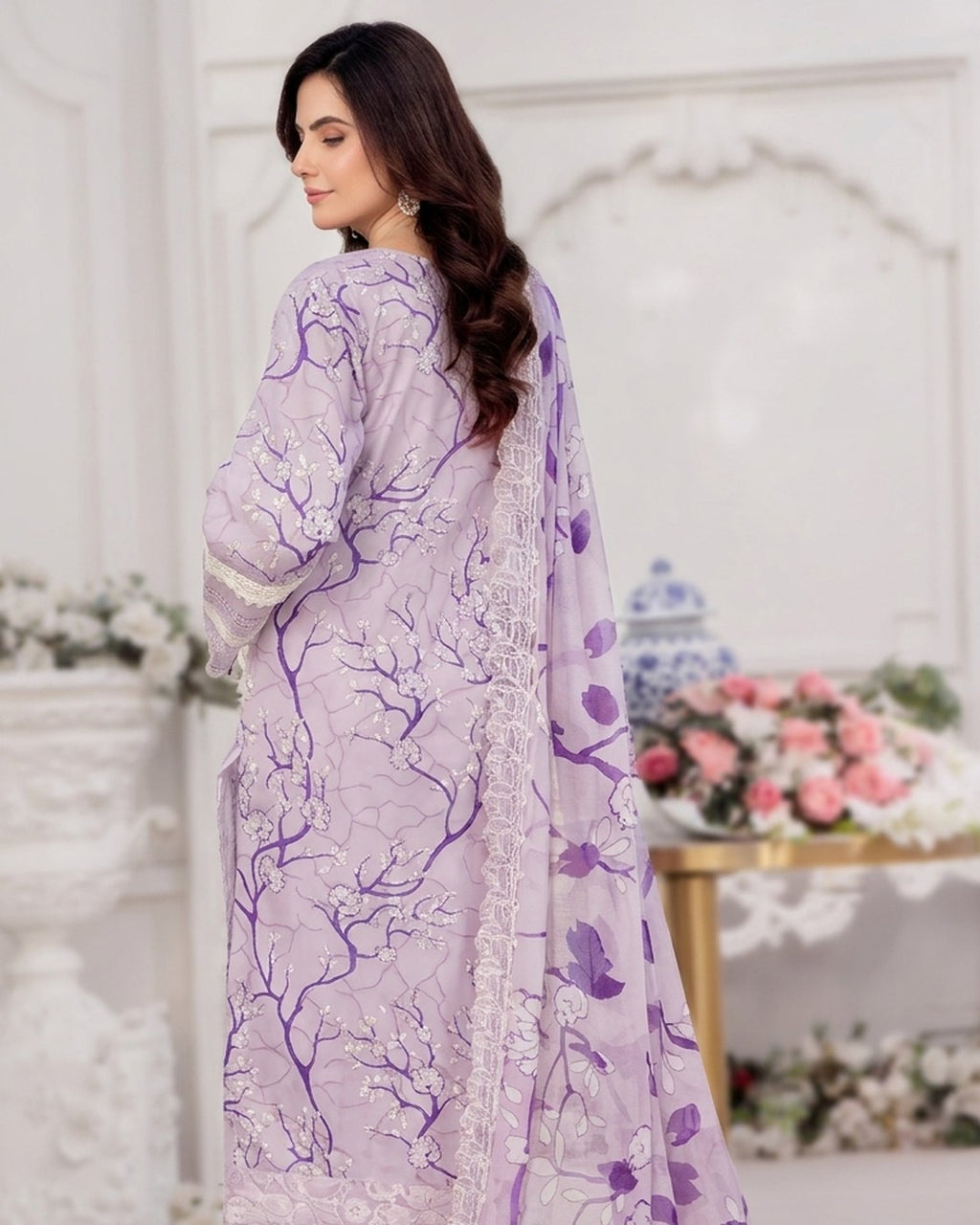 Alzohaib Applique Kari Design #9 · 3 Piece Unstitched