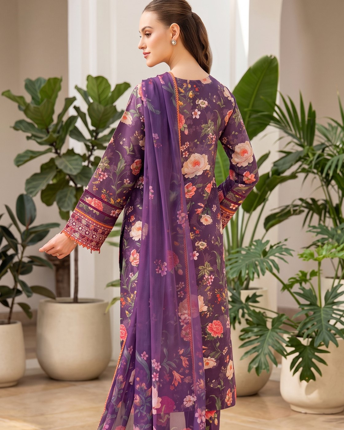 Farasha Aurea 09 Majestic Purple · 3 Piece Unstitched Lawn