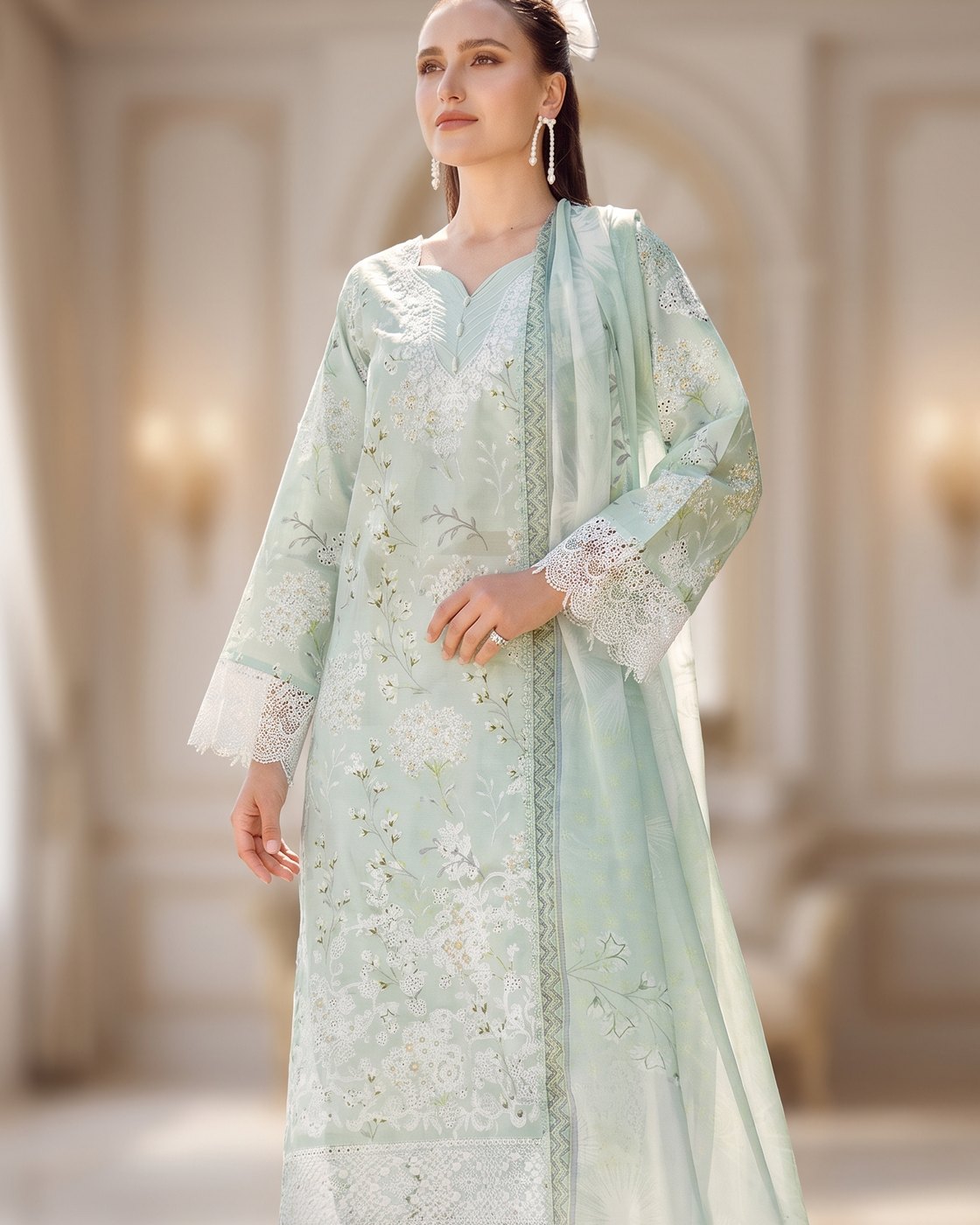 Farasha Aurea 10 Tulip Glow · 3 Piece Unstitched Lawn