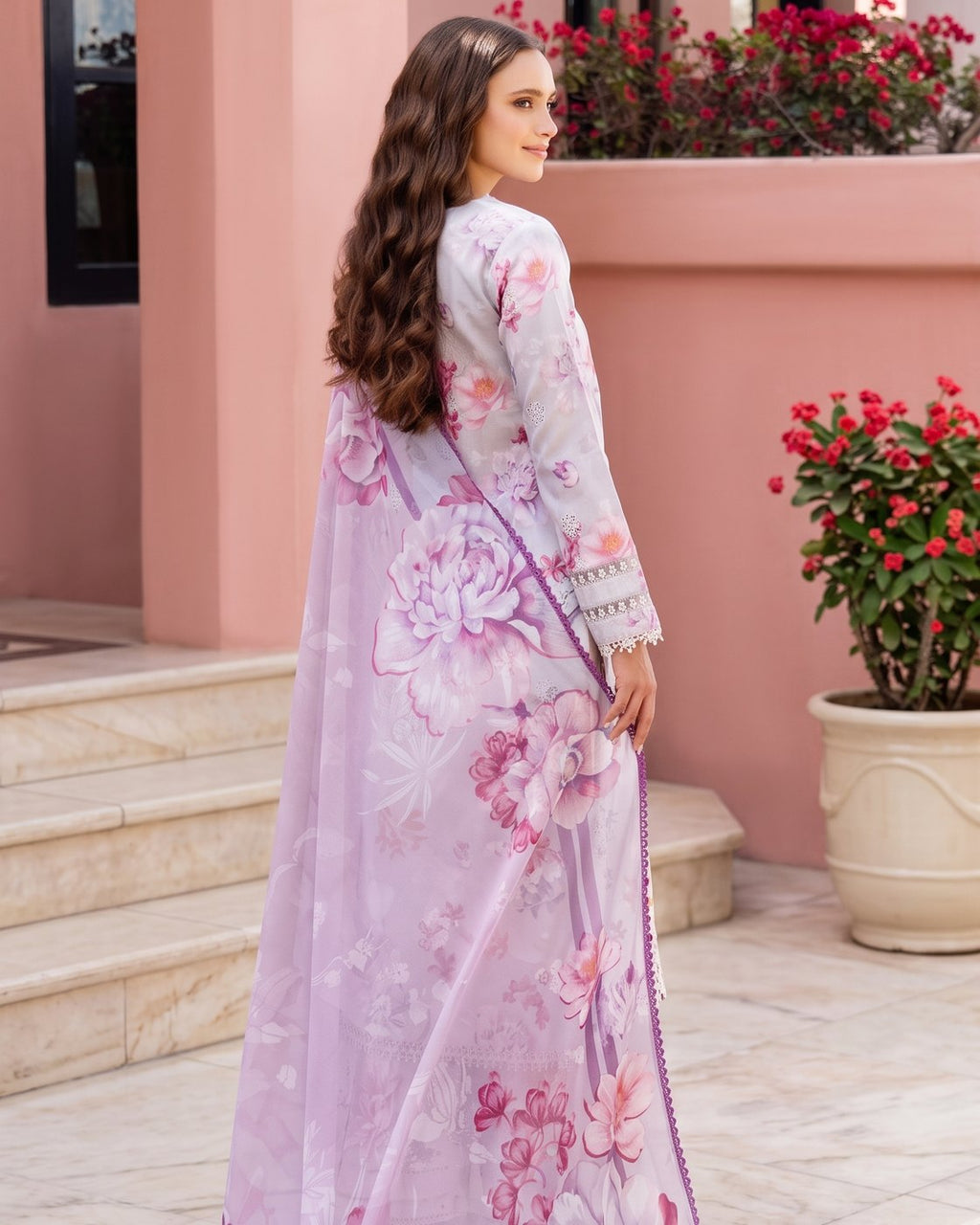 Farasha Aurea 11 Rosy Mist · 3 Piece Unstitched Lawn