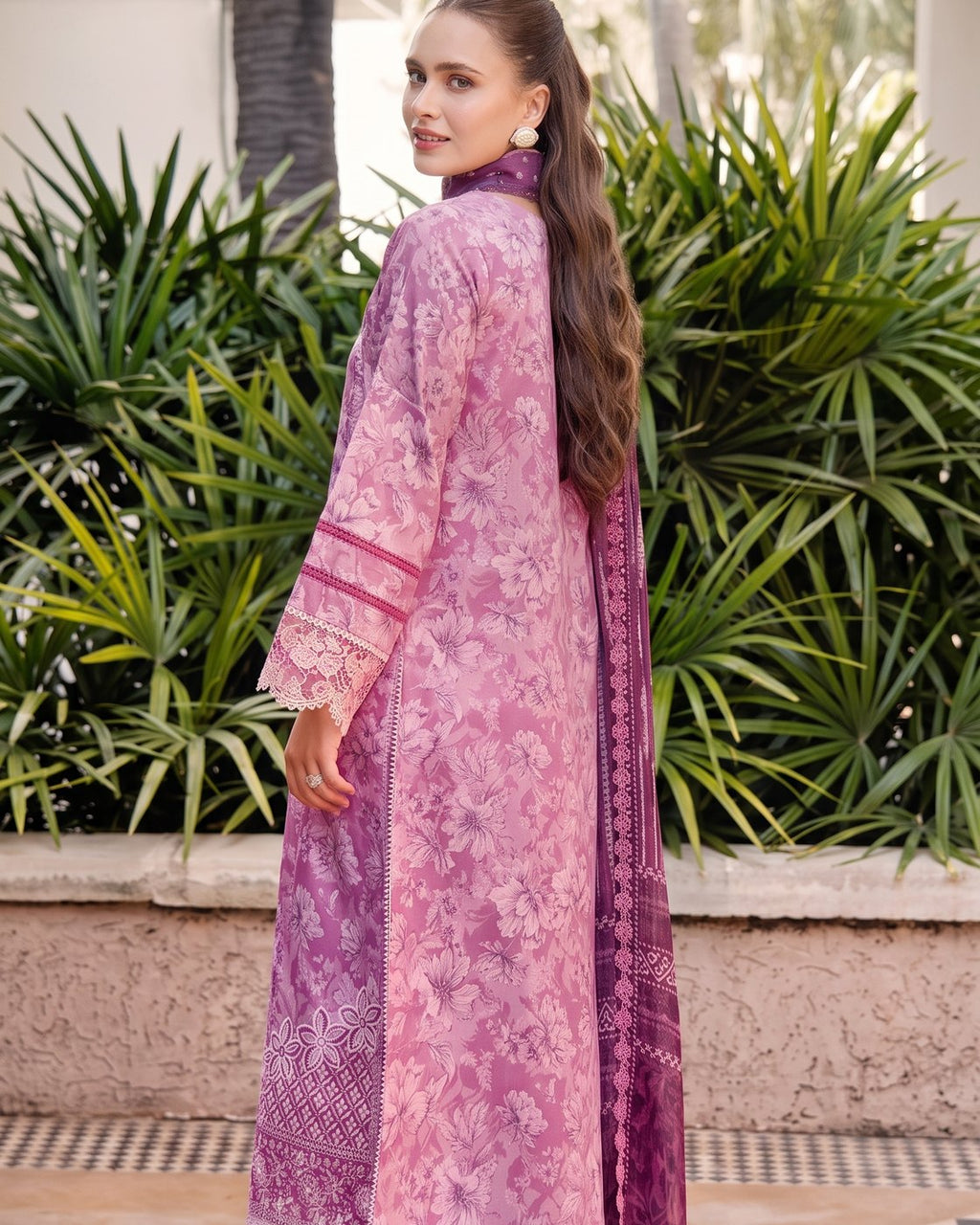 Farasha Aurea 15 Lavender Rush · 3 Piece Unstitched Lawn