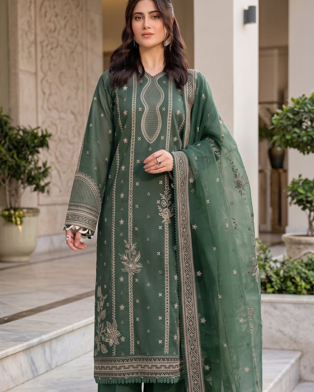 Farasha Bahar Edit-II 02 Emerlad Eve · 3 Piece Unstitched Lawn
