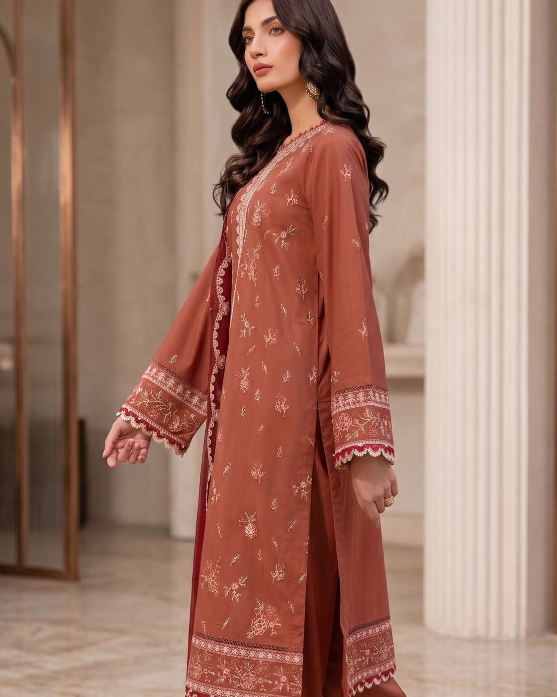 Farasha Bahar Edit-II 03 Russet Dusk unstitched 3 piece lawn suit