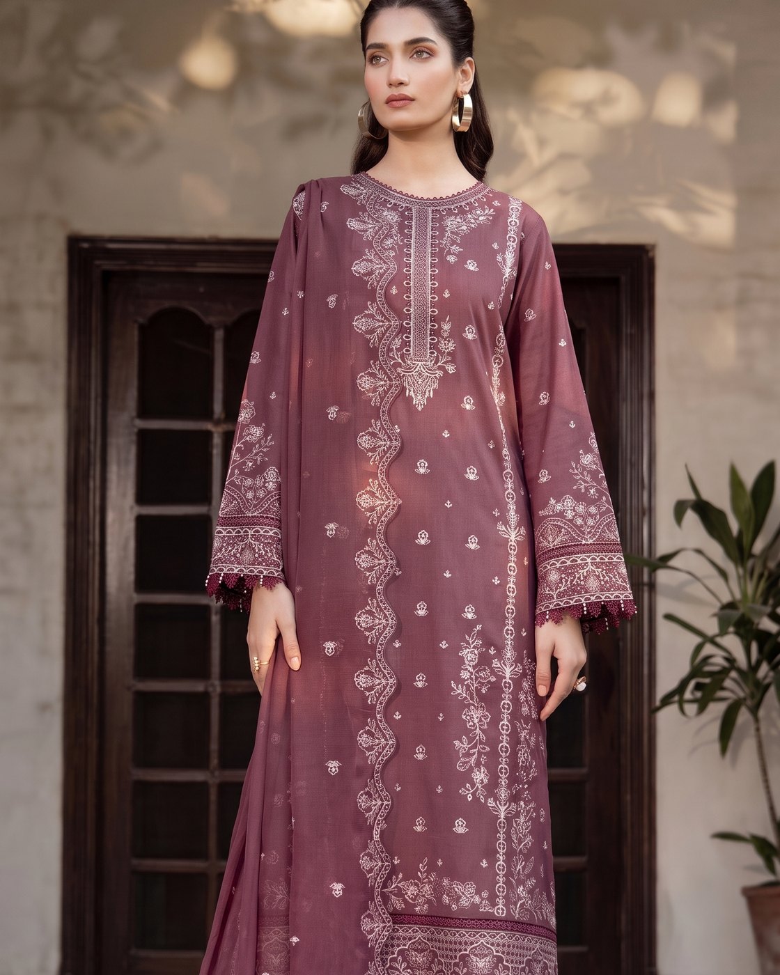 Farasha Bahar Edit-II 09 Dusty Rose · 3 Piece Unstitched Lawn