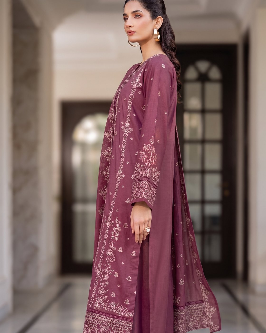 Farasha Bahar Edit-II 09 Dusty Rose · 3 Piece Unstitched Lawn