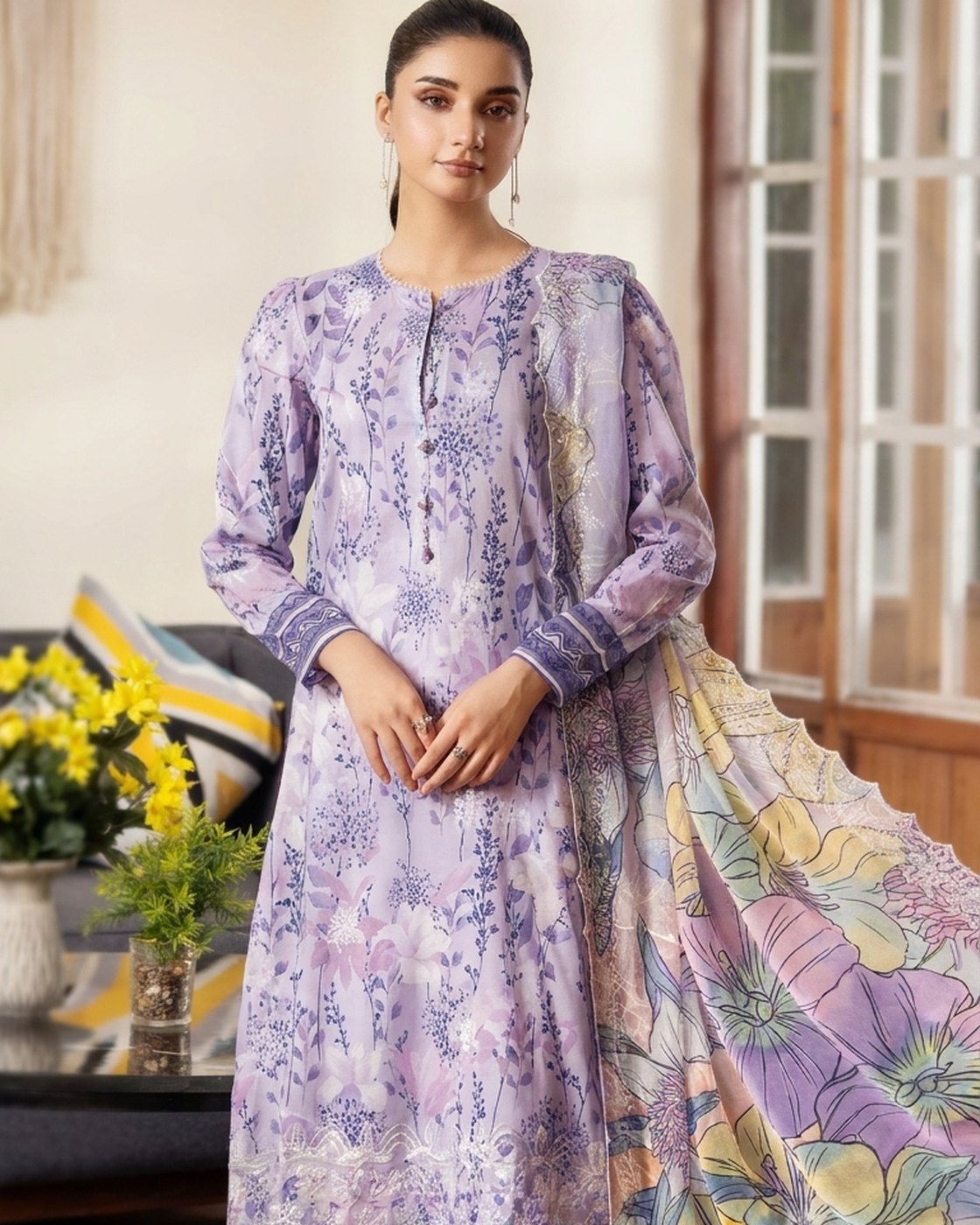 Gulljee Infusing Charm D-04 · 3 Piece Unstitched Lawn