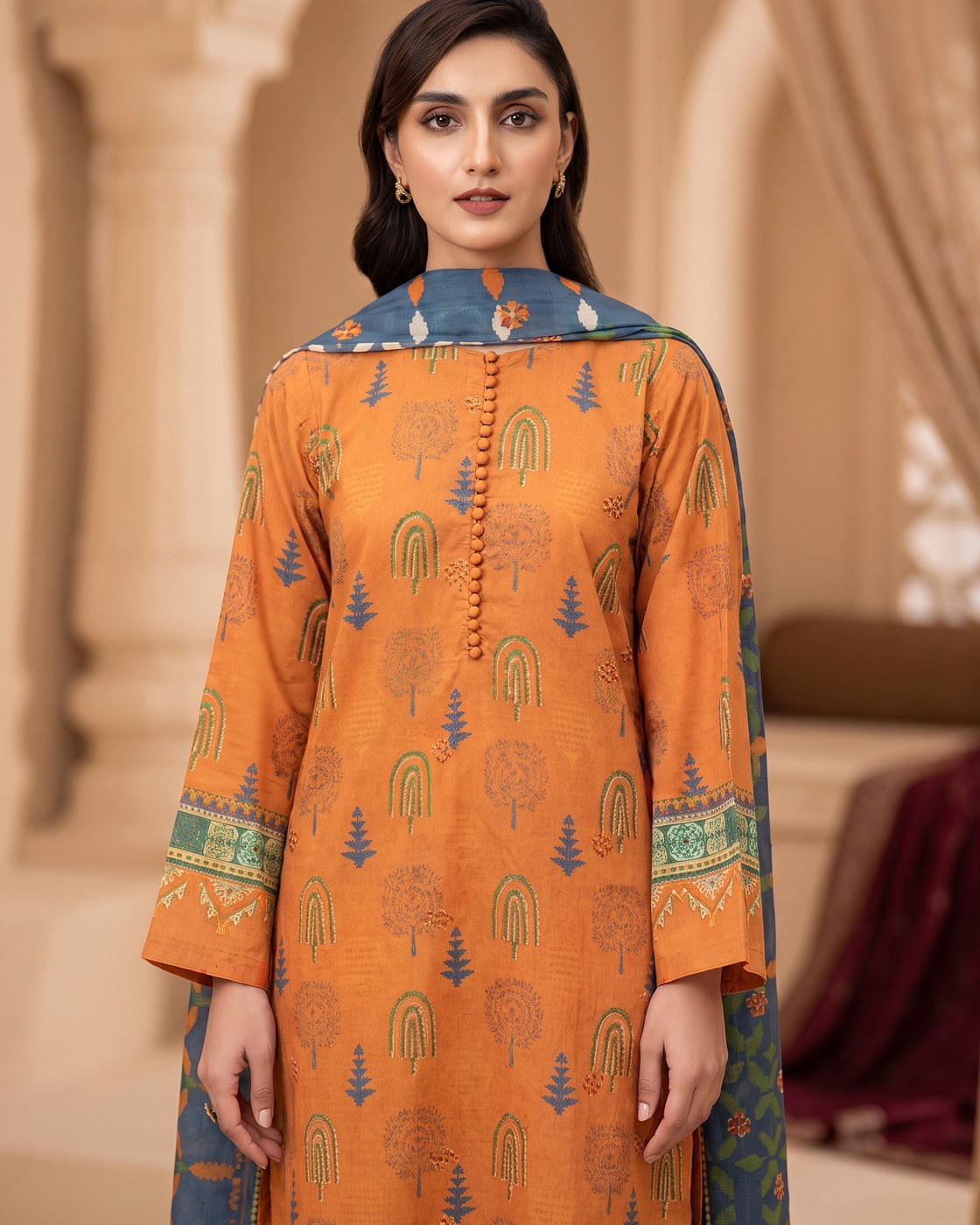 Gulljee Mahajal A-01 · 3 Piece Unstitched Lawn