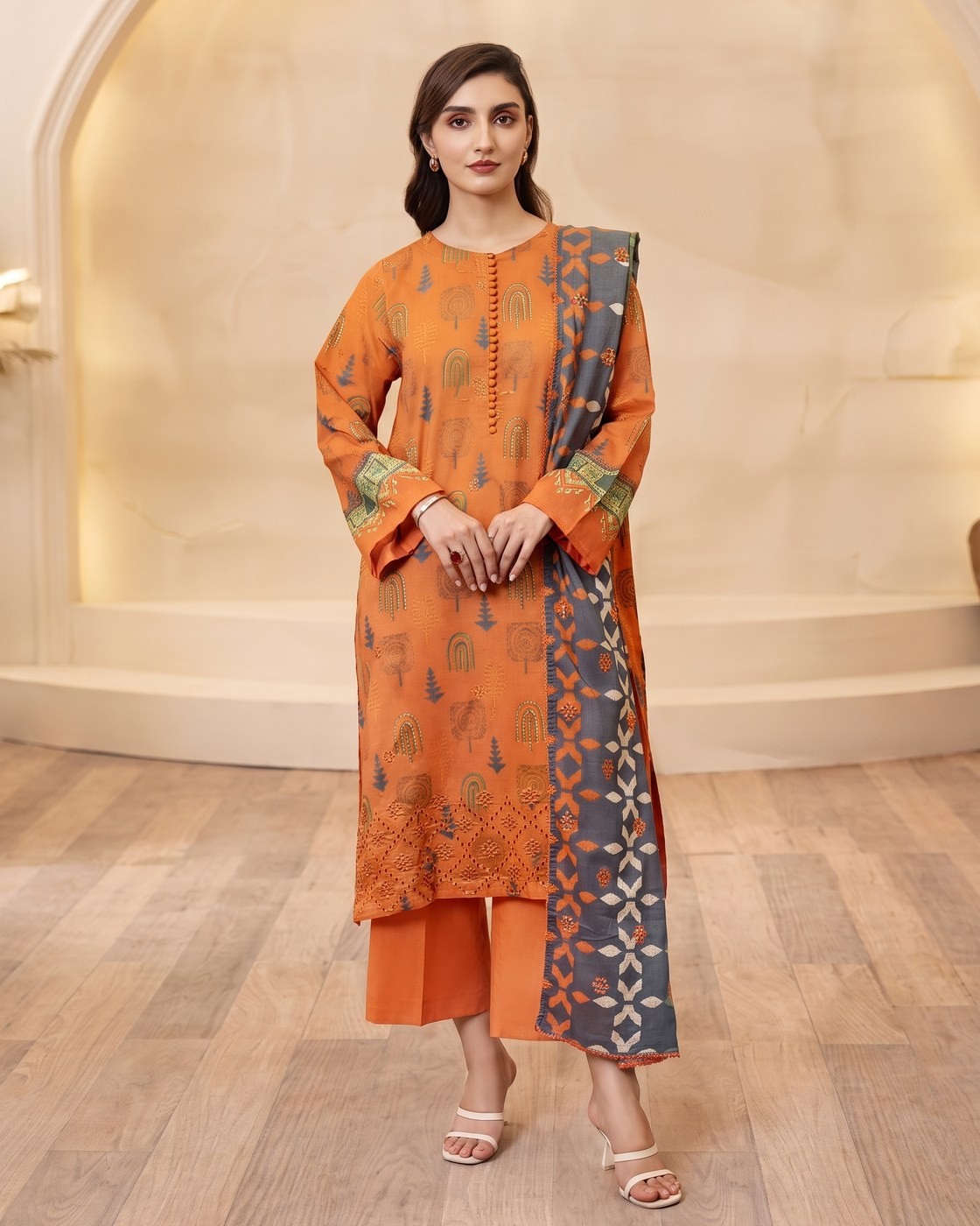 Gulljee Mahajal A-01 · 3 Piece Unstitched Lawn