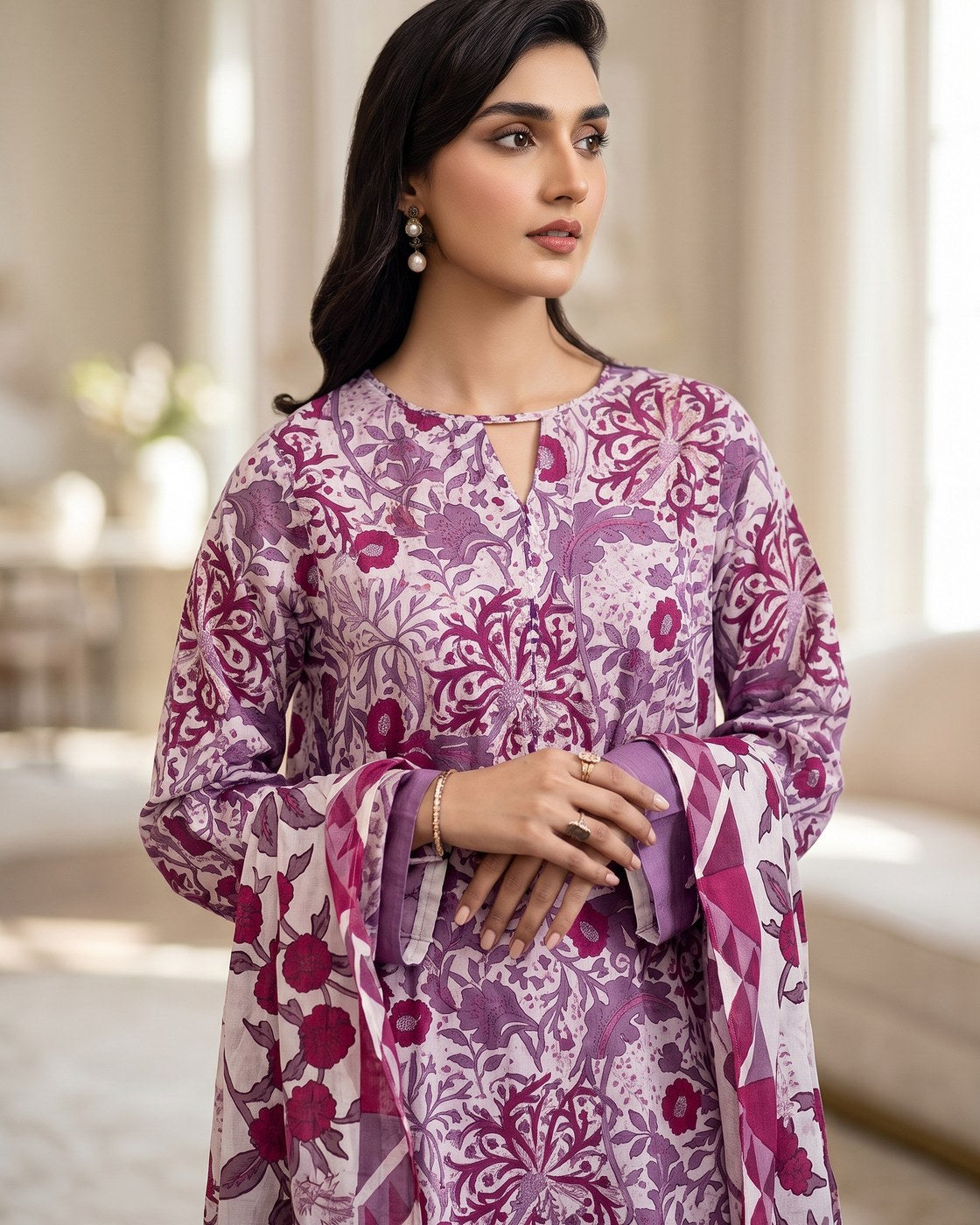 Gulljee Mahajal A-10 (2410) · 3 Piece Unstitched Lawn