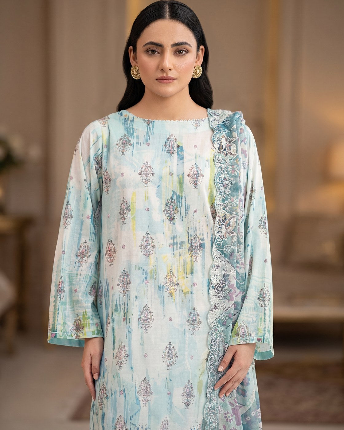 Gulljee Mahajal A-02 · 3 Piece Unstitched Lawn