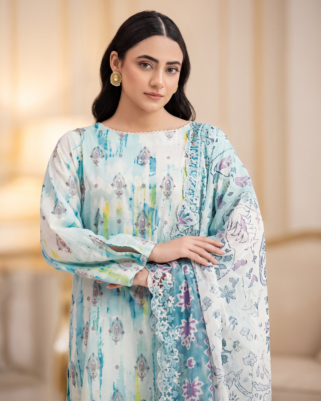 Gulljee Mahajal A-02 · 3 Piece Unstitched Lawn