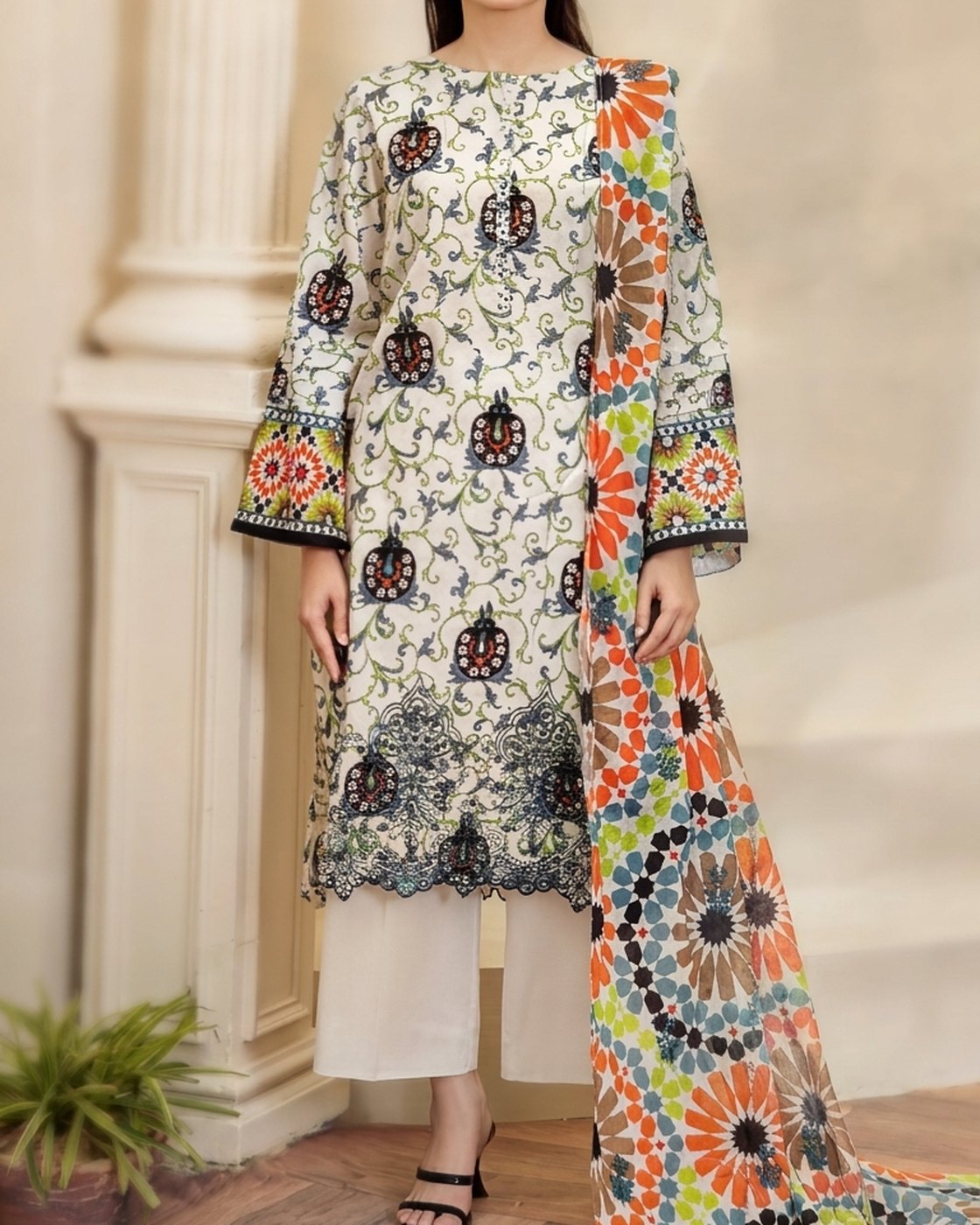Gulljee Mahajal  A-05 · 3 Piece Unstitched Lawn