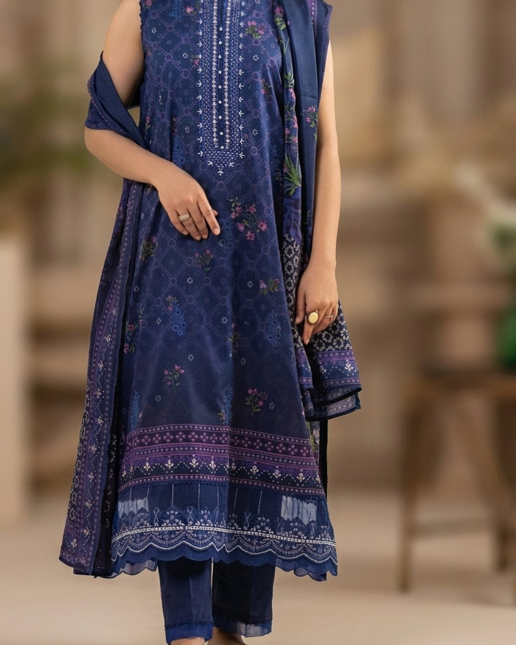Gulljee Morja Design-3542 · 3 Piece Unstitched Lawn