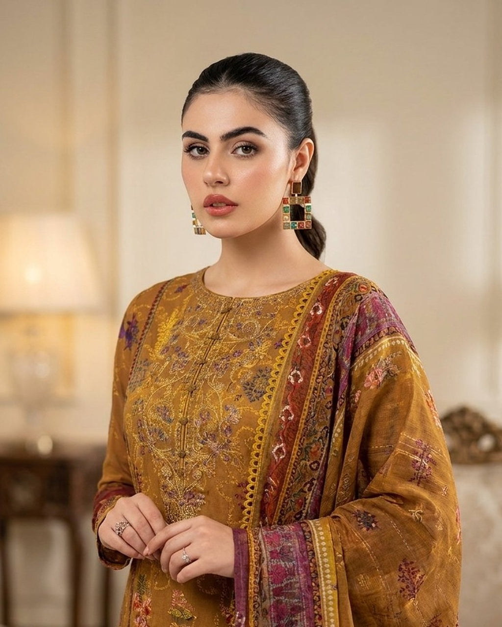 Gulljee Morja Edit'24 Design-04 · 3 Piece Unstitched Lawn