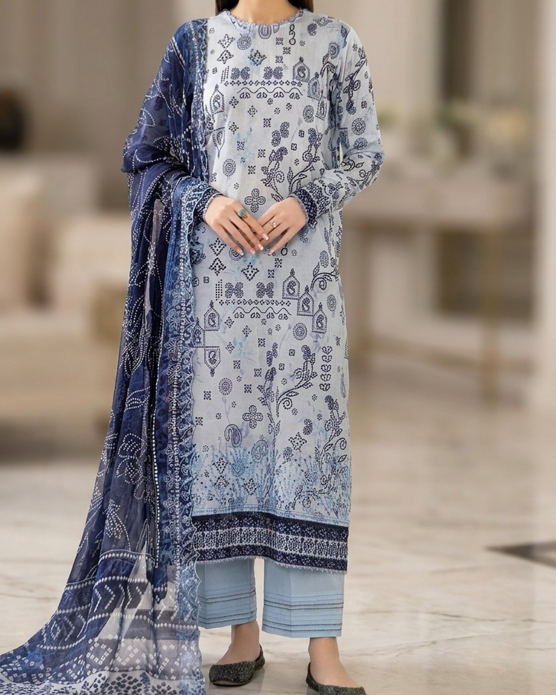 Gulljee Nora Article-01 · 3 Piece Unstitched Lawn
