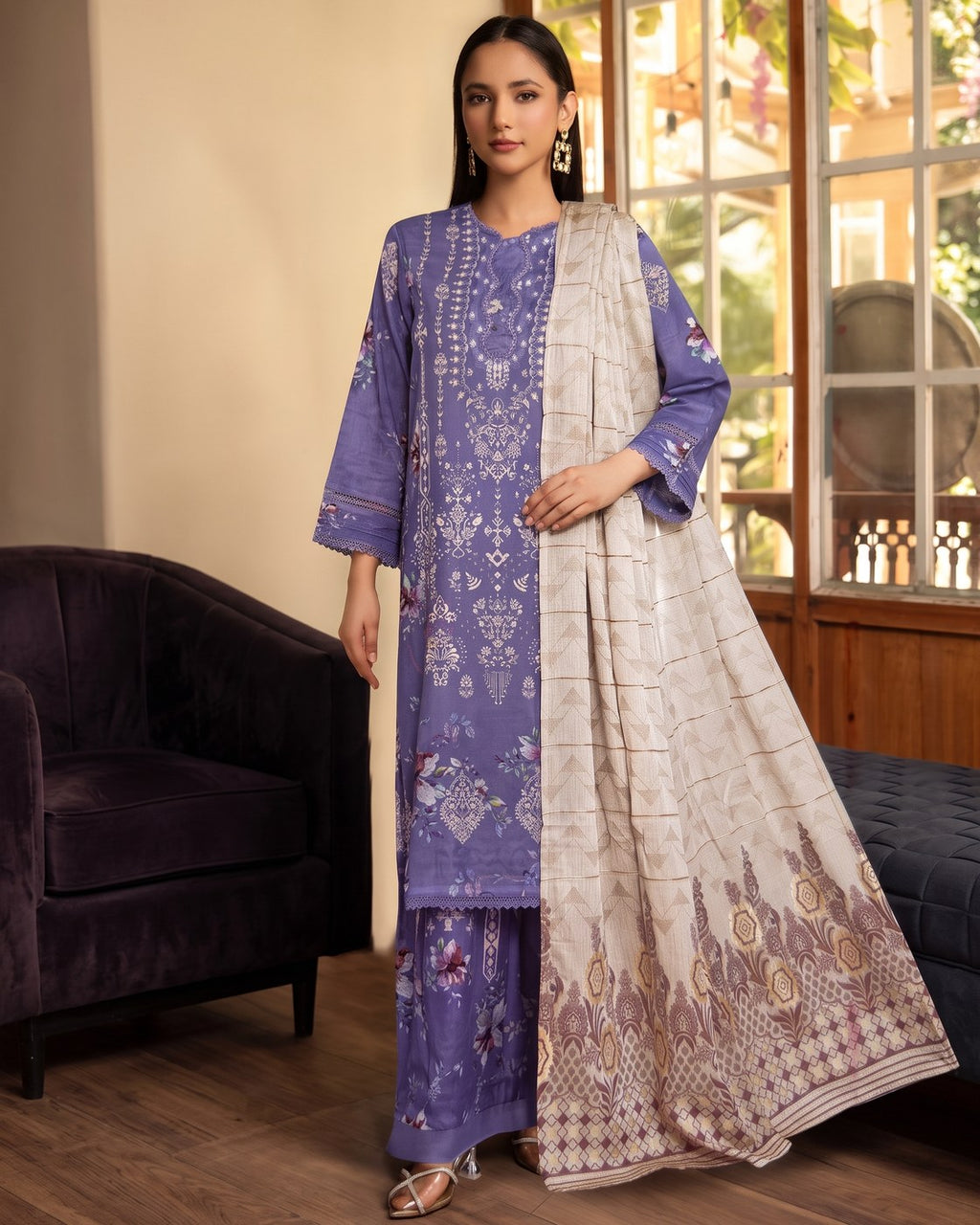 Johra Falcon JH-614 · 3 Piece Unstitched Lawn