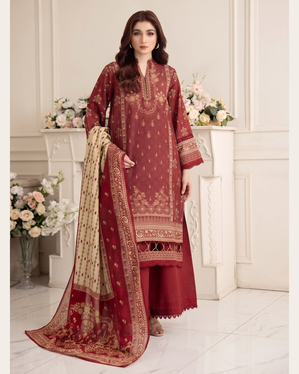 Johra Naifah JH-745 · 3 Piece Unstitched Lawn