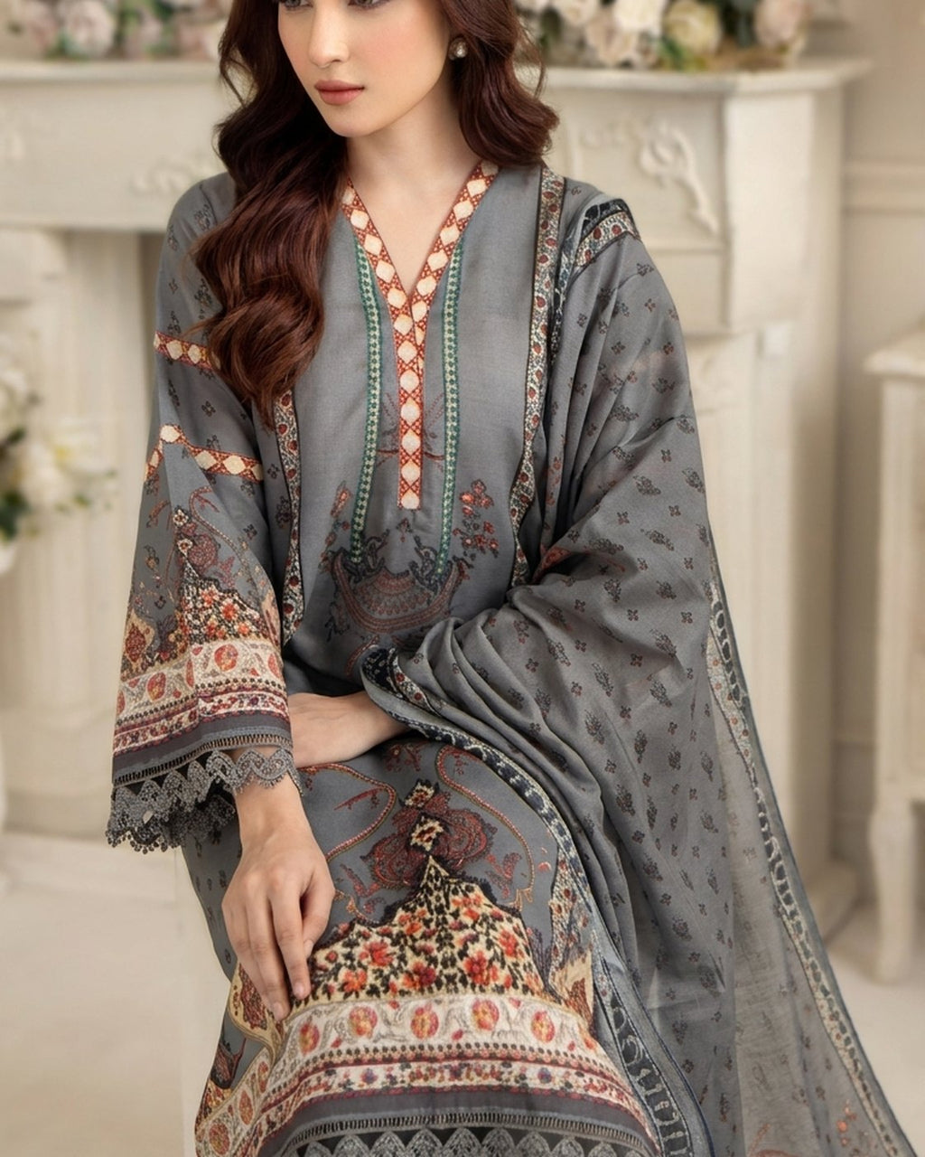 Johra Naifah JH-746 · 3 Piece Unstitched Lawn
