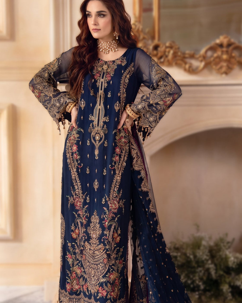 LALA DJW DJW4-01 · 3 Piece Unstitched Chiffon
