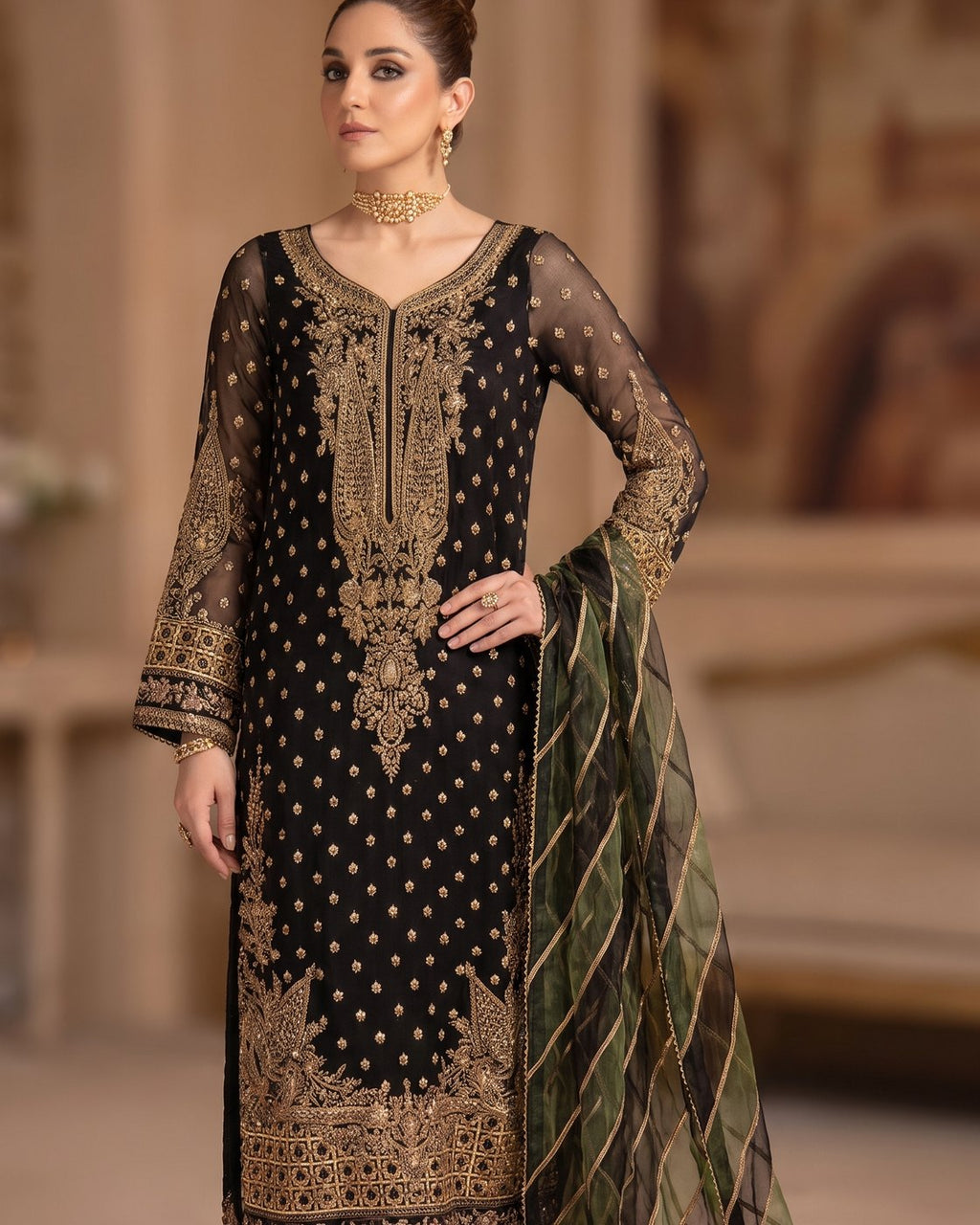 LALA DJW DJW4-06 · 3 Piece Unstitched Chiffon