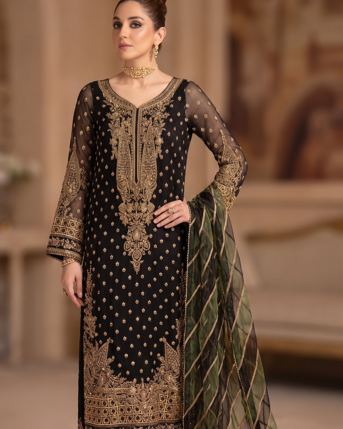 LALA DJW DJW4-06 · 3 Piece Unstitched Chiffon