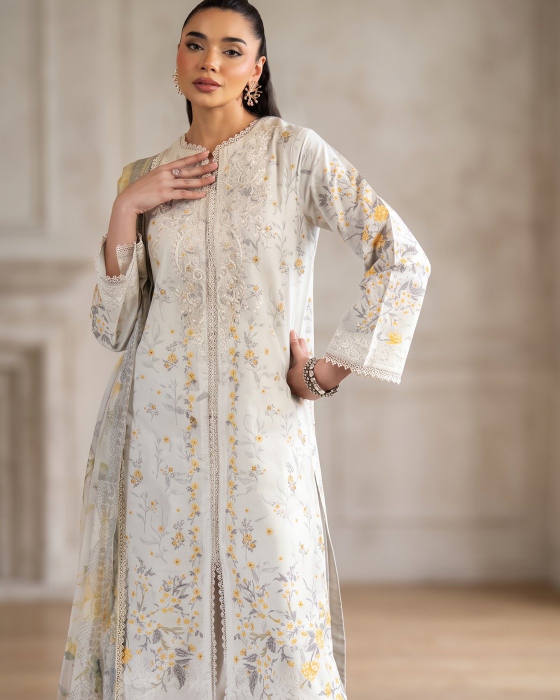 Neeshay Cloud Veil · 3 Piece Unstitched Lawn