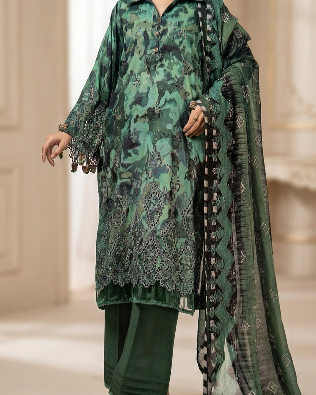 Nureh Rang Nagar RN-201 · 3 Piece Unstitched Lawn