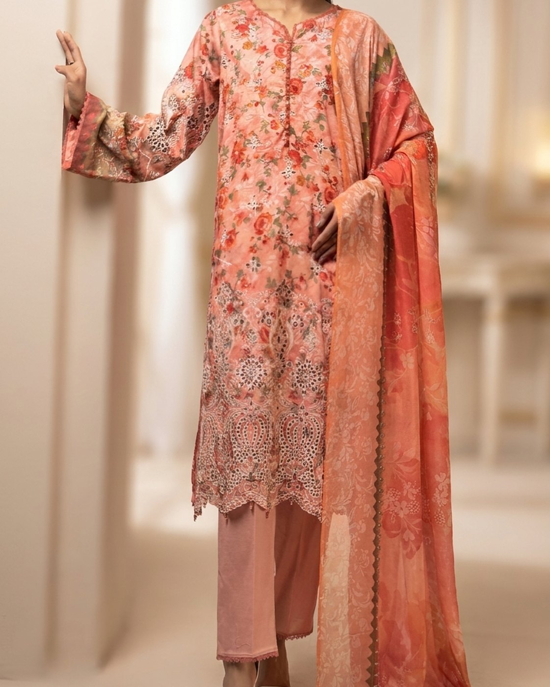 Nureh Rang Nagar RN-203 · 3 Piece Unstitched Lawn