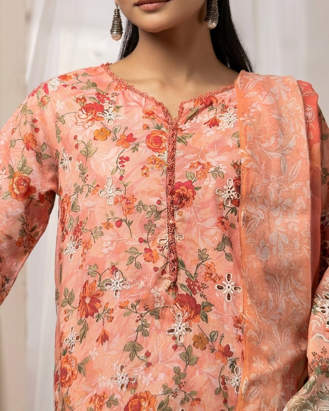 Nureh Rang Nagar RN-203 · 3 Piece Unstitched Lawn