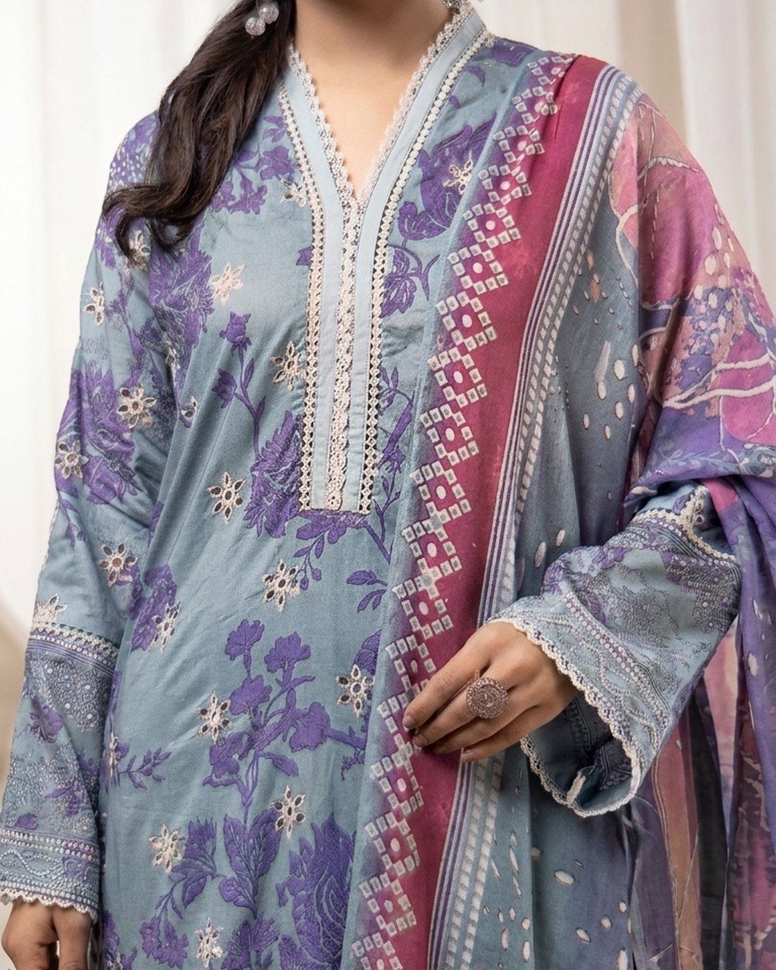 Nureh Rang Nagar RN-205 · 3 Piece Unstitched Lawn