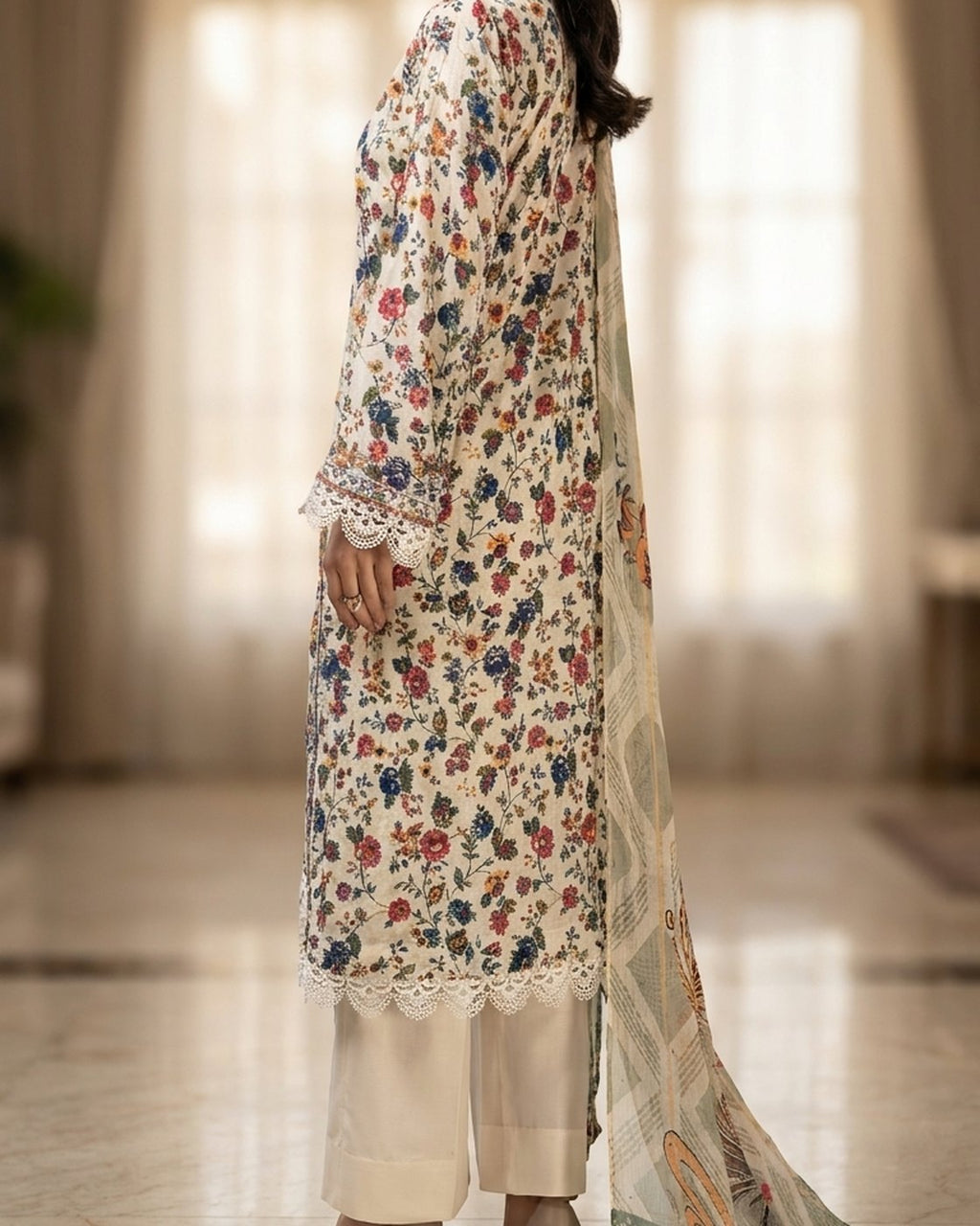 Nureh Rang Nagar RN-208 · 3 Piece Unstitched Lawn
