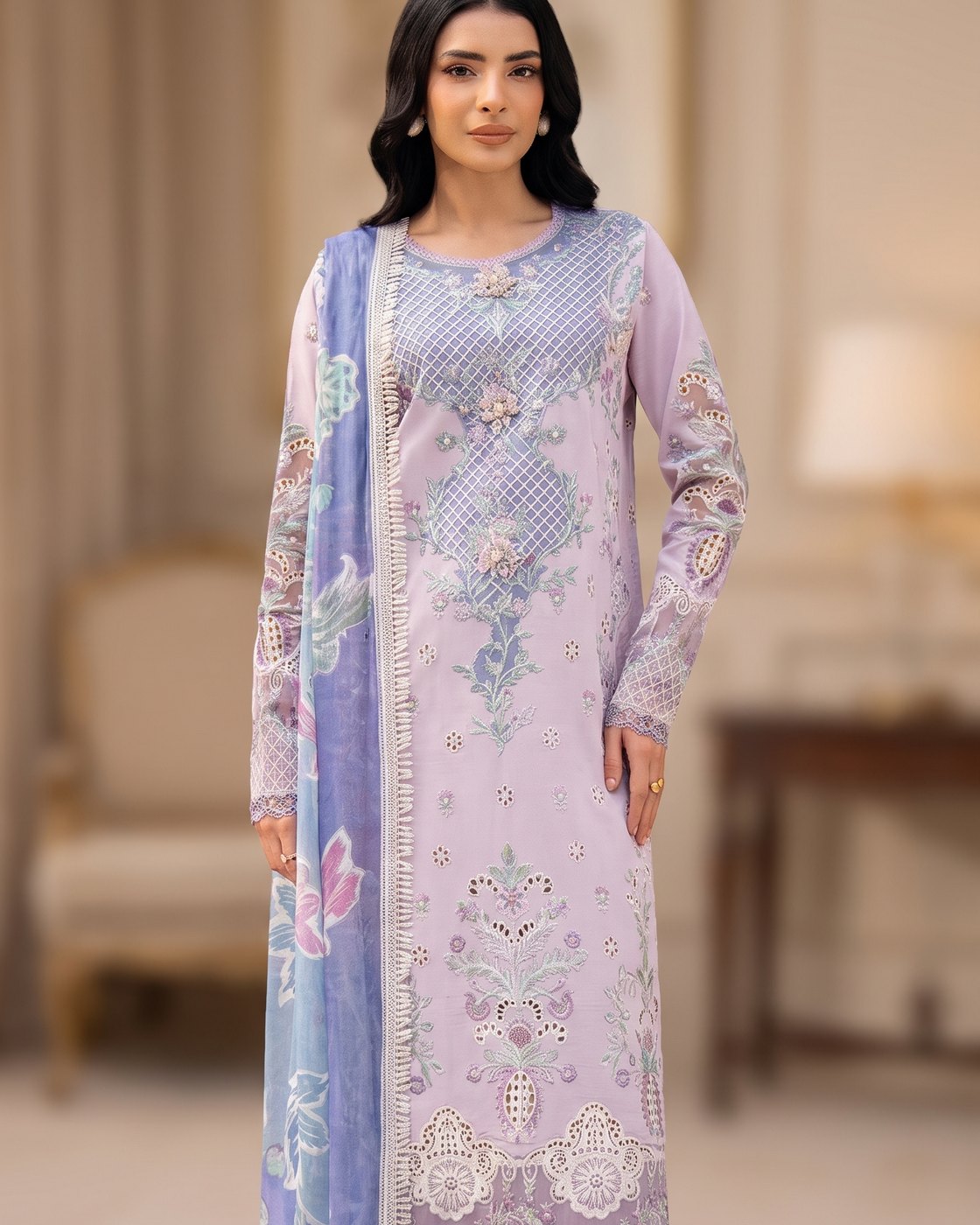 Roheenaz Aashiyana Hafsa · 3 Piece Unstitched Lawn